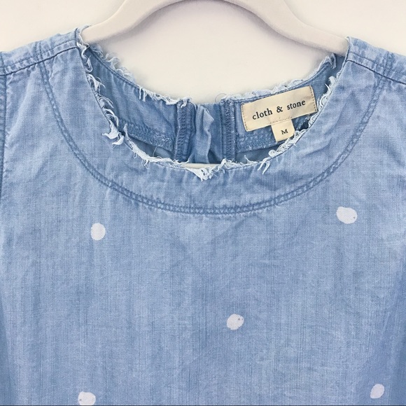 🎈Cloth & Stone Chambray Polka Dot Tank Top - Picture 4 of 9